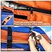 X AUTOHAUX 1000D PVC Waterproof Car Roof Bag Rooftop Cargo Carrier Bag Luggage Carriers for Cars with or without Rack Anti-Slip Mat 6 Door Hooks Set Blue - 20 Cubic Feet