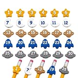 Pencil Toppers | 30-Piece Colorful Reusable Labels | Pencil Identifier Caps