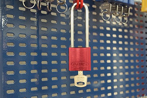 Image of Lockout Padlock, Keyed Alike, Aluminum, Red, 3 in Shackle Height, 1 9 /16 in Body Width - 1 Each