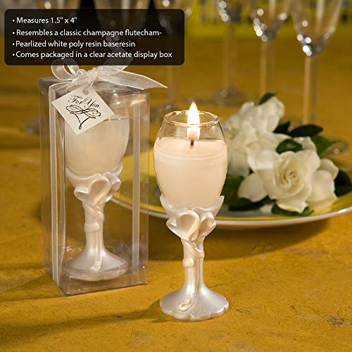 Fashioncraft 8150 Double Heart Design Champagne Flute Candle Holders thumb #1