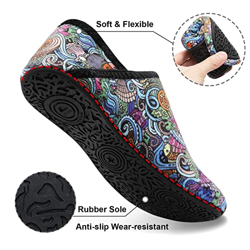 Image of Fires Womens Mens Slippers with Rubber Sole Soft-Lightweight House Slipper Socks Around House Shoes Non Slip Indoor /Outdoor