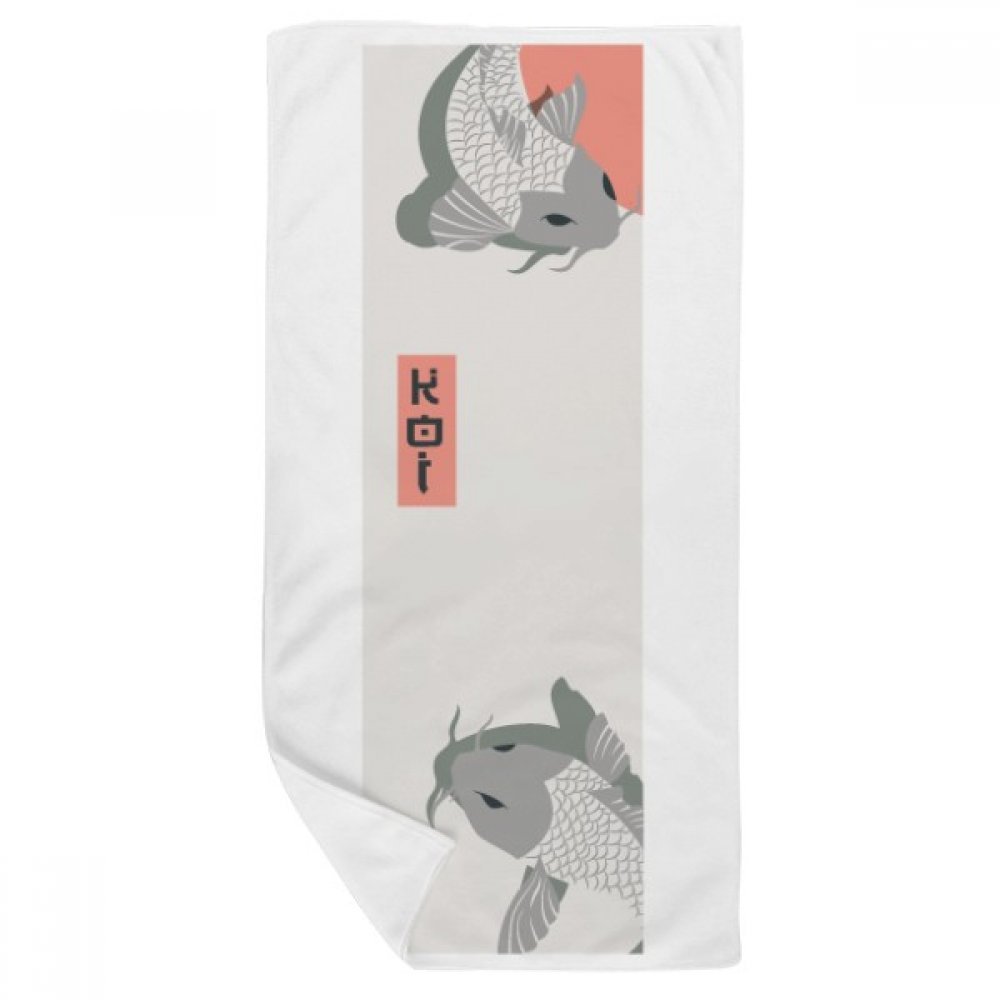 Serviette poisson culture asiatique 35x70 cm douce pour soin visage au quotidien
