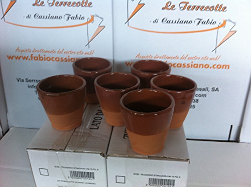 Bicchieri in Terracotta cm 10 6 Pezzi