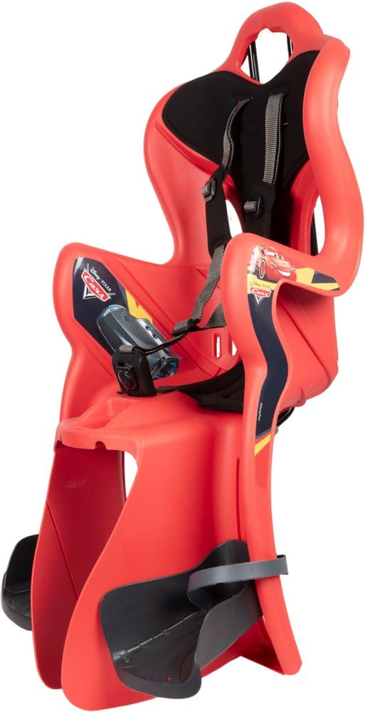 Seggiolino Posteriore Bicicletta Disney Cars - seggiolino per Bambini - Supporto Fino a 22 kg - Testato ed omologato EN 14344