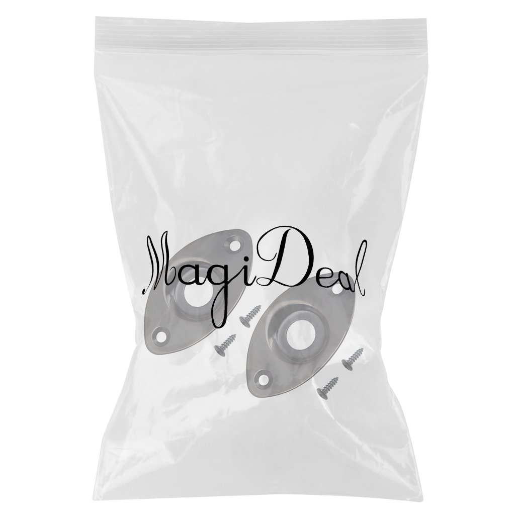 2 Pezzi Piastra Jack Per Chitarra Elettrica - In Metallo, Con Viti, Per Sostituzione - Foto 13