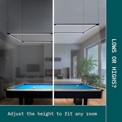 Miniatura 3 de Luz LED profesional de billar y mesa de billar, fuente de luz distribuida uniformemente, altura ajustable y ángulo de luz giratorio de 360, blanco