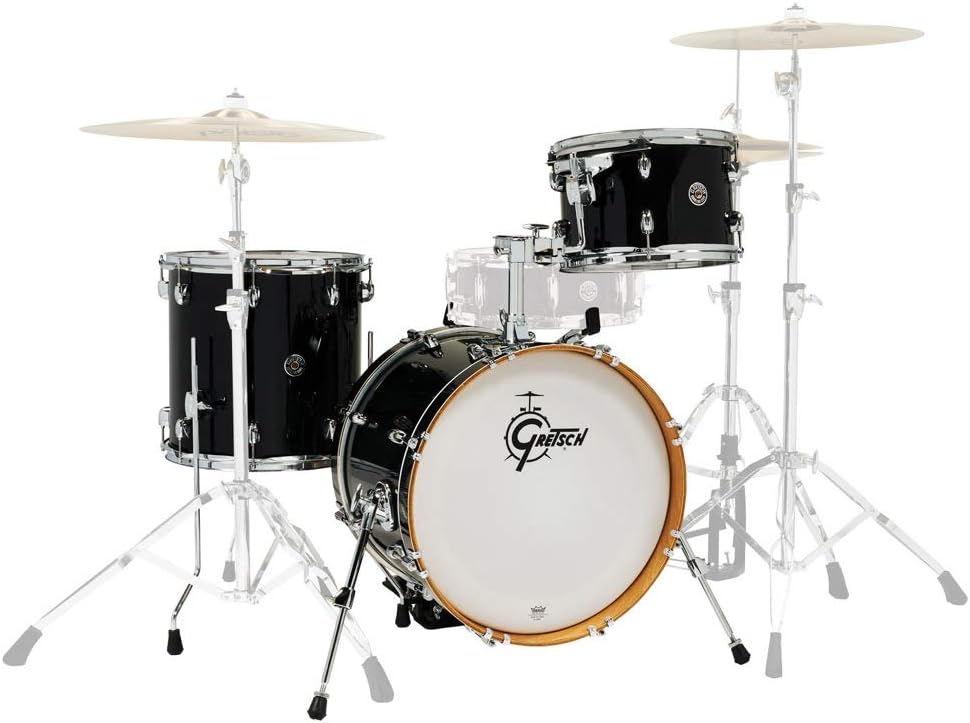 Gretsch Drums CT1-J483-PB Catalina Club 3 Piece Drum Shell Pack, Piano Black