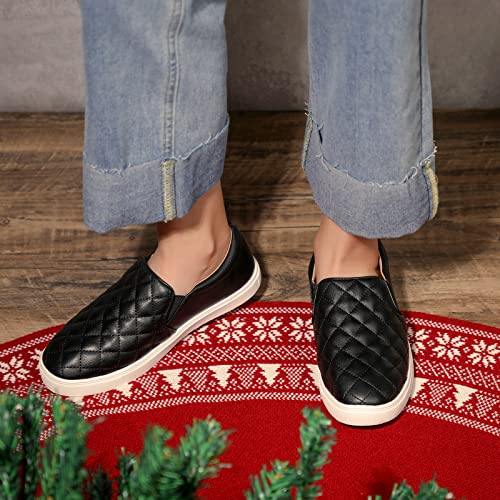 Image of STQ Slip On Shoes for Women Quilted Fashion Sneakers