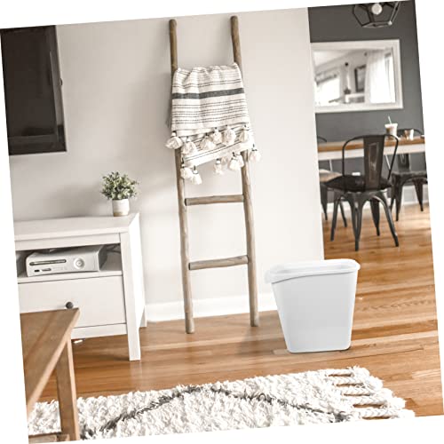 Cabilock Caneca de Basura Rectangular Blanca Moderna miniatura 3