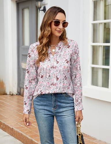 Image of Blooming Jelly Women's Long Sleeve Blouses Dressy Casual Business Work Tops