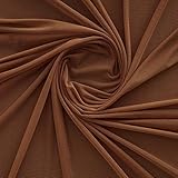 Power Mesh Poly/Spandex Rich Caramel 58/60' - Fabric by The Yard - Solid, Printed, and Novelty...