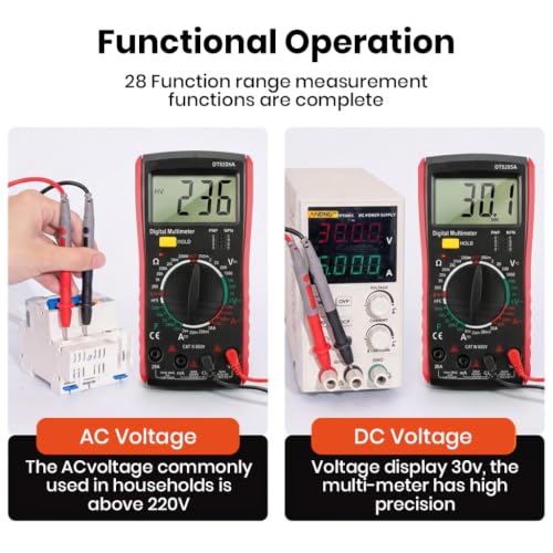 Image of Serplex Digital Multimeter Count AC DC Tester for Home Work