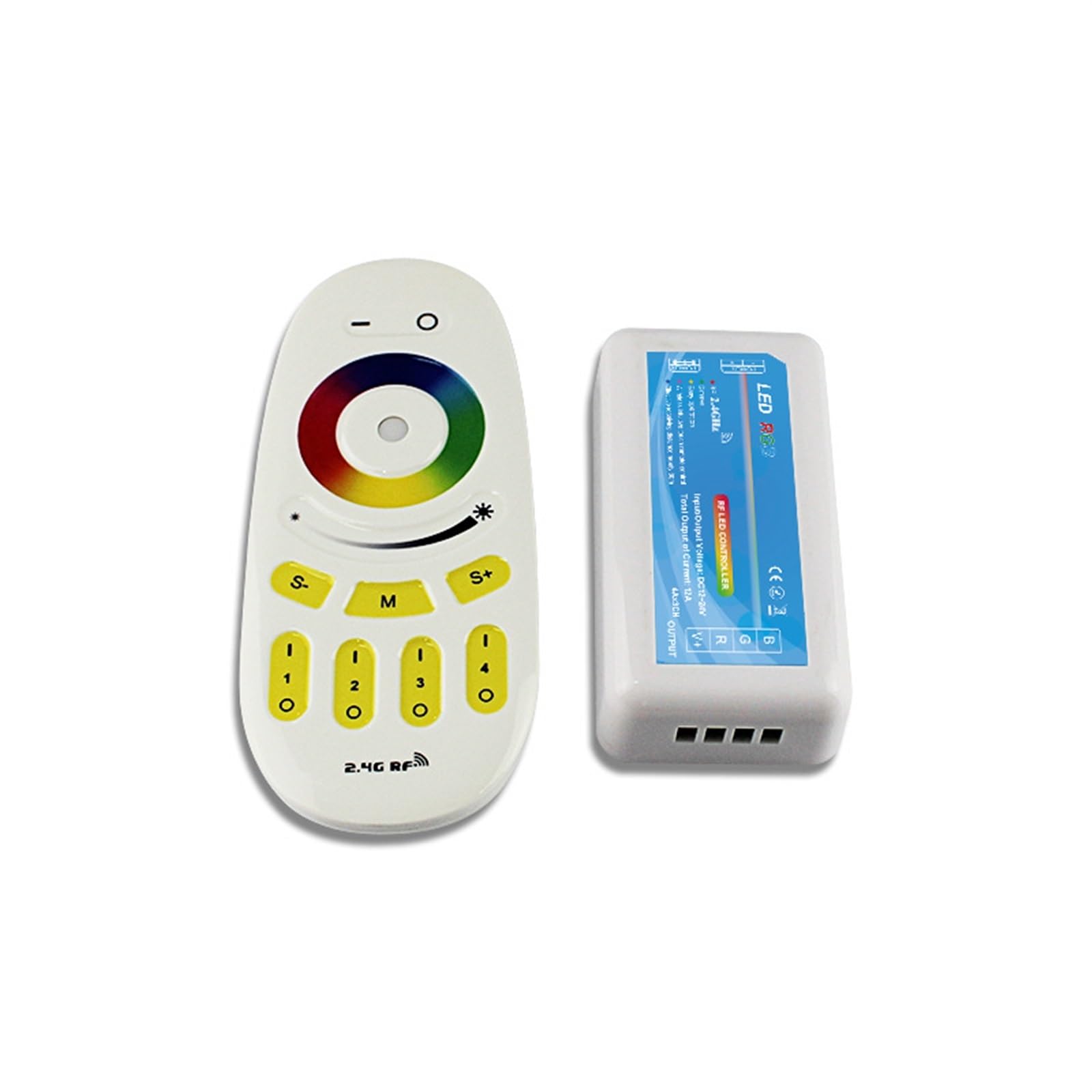 AVIMYA Controlador RGB táctil de grupo RF2.4G, controlador de tira de luz RGB, controlador LED de 4 grupos (Size : Receiver)