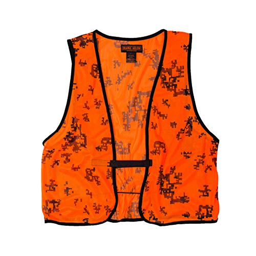 Lightweight Mesh Blaze Orange Camo Hunting Vest - Ultralightweight & Breathable, Visible Day or Night