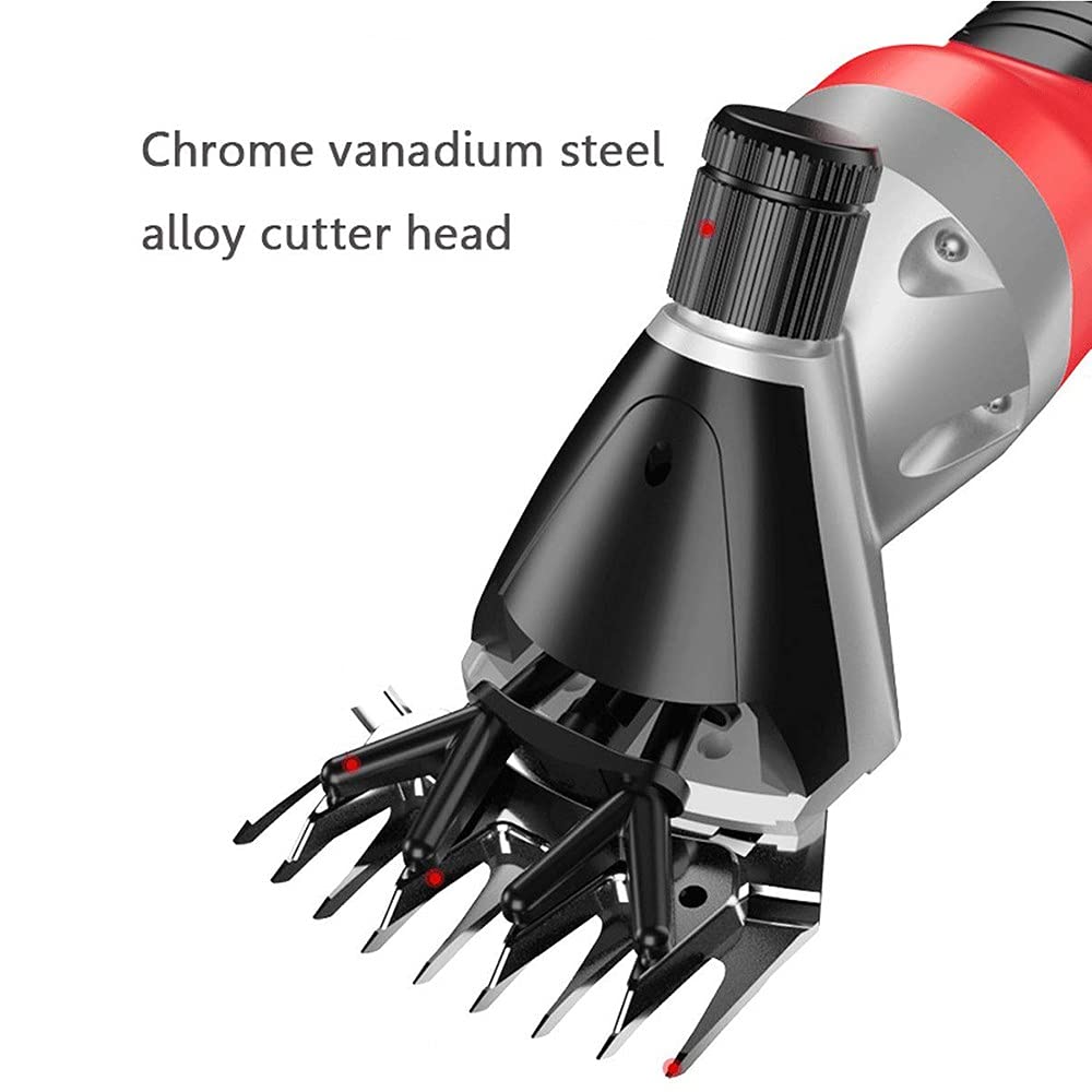 Maquina de Esquilar Eléctrica Ovino 1000W 6 Velocidades Regulables Esquiladora Trasquilar Peladora para Oveja Esquiladora Trasquilar Podadoras de Pelo de Cabra 13 Straight Tooth