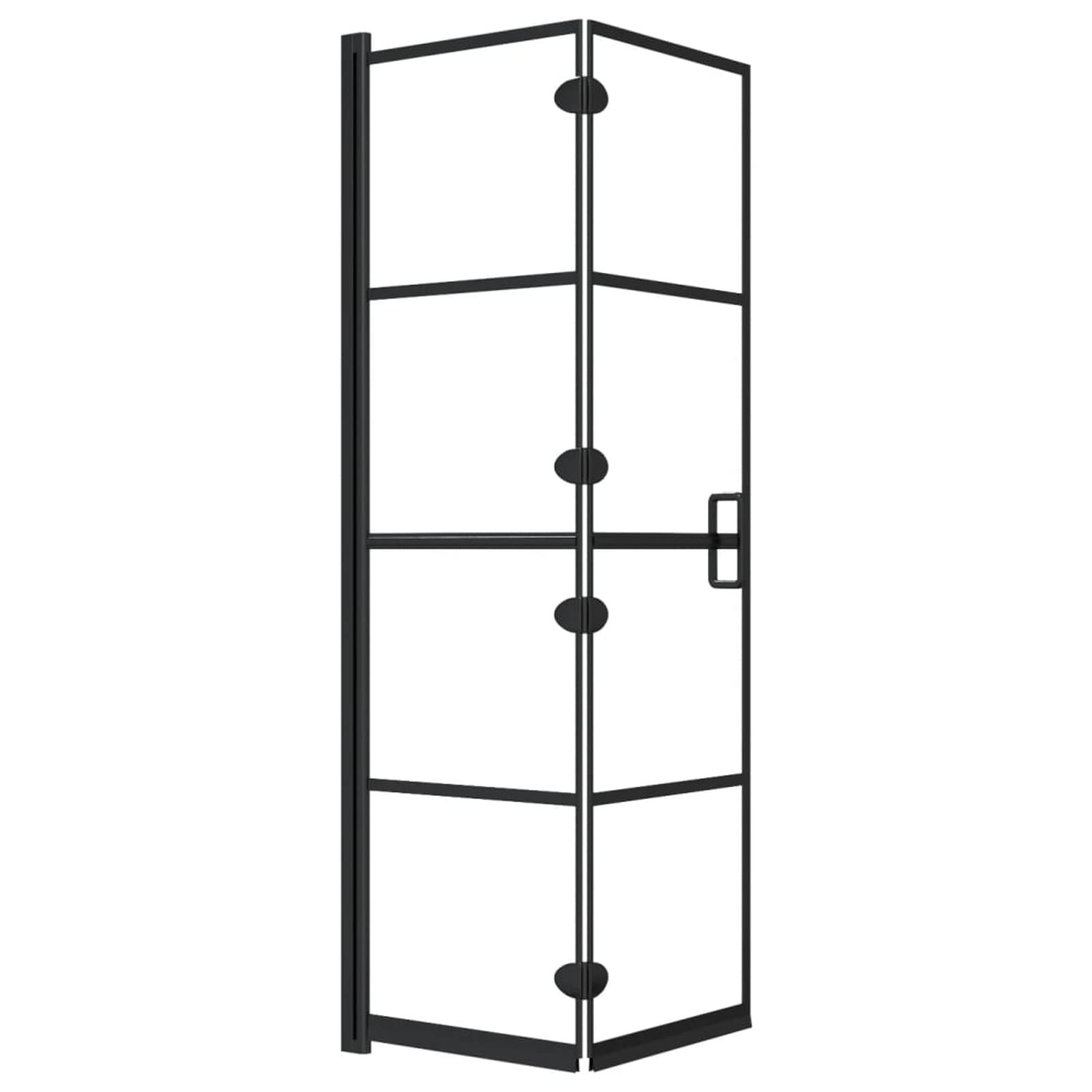 ShGaxin Pannello Doccia Pieghevole in ESG 80x140 cm Nero,Pannello Doccia Pieghevole,Parete Doccia,Parete Doccia Walk-in per Bagno-150743