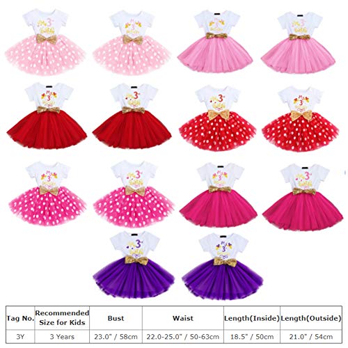 IDOPIP Baby Girls My 1st 3rd Birthday Dress Princess Pageant Party Sequin Bowknot Tutu Dress Cake Smash Playwear Dress Outfit2