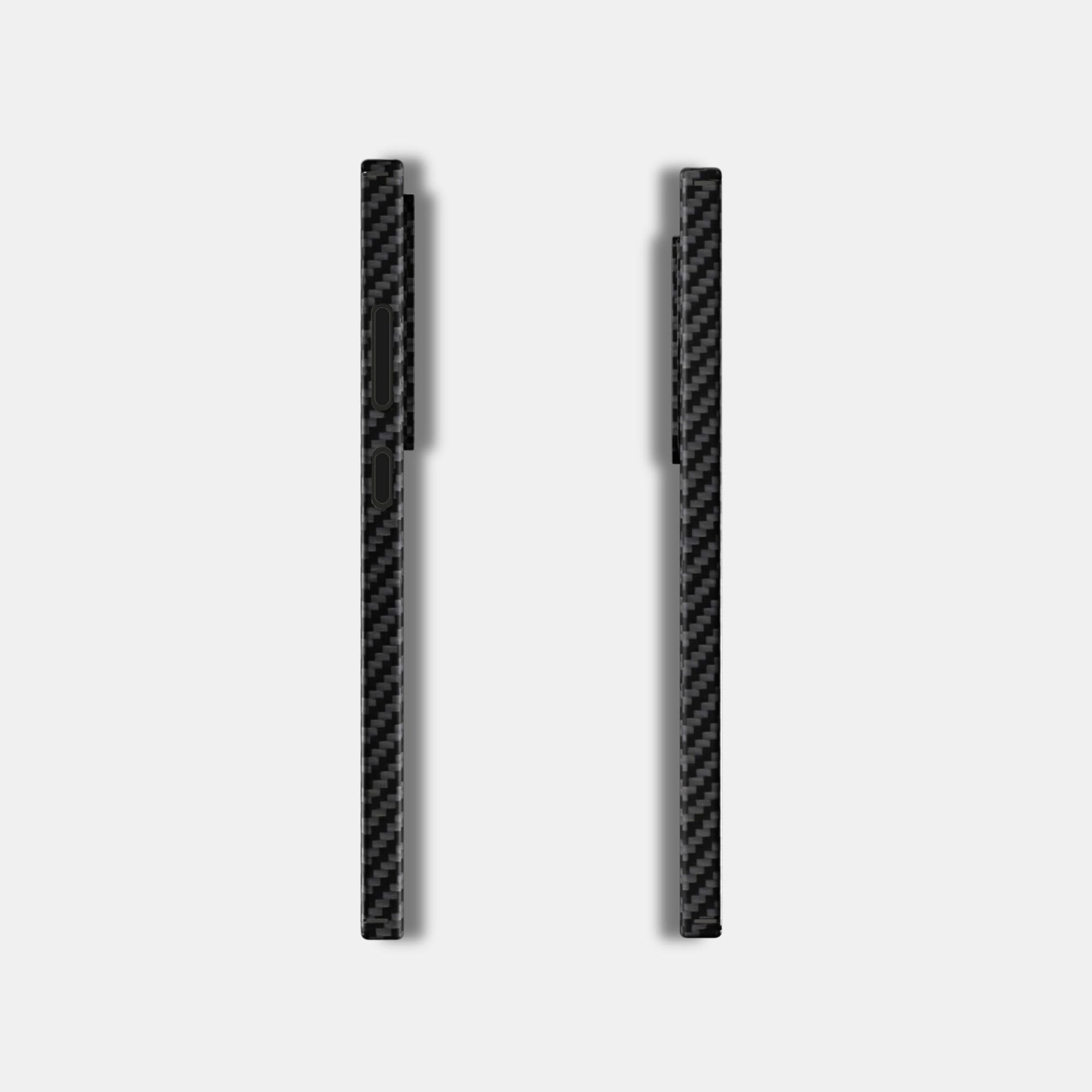 Hybrid Carbon x Aramid (Kevlar) Samsung Galaxy S25 Ultra Edge Case - Custodia protettiva - Custodia per cellulare | Compatibile con magnete | Copertina rigida - Cover - Nero - Uomo (Samsung