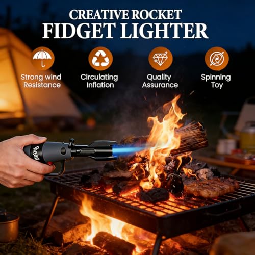 Encendedor Creative Rocket Fidget Verde metálico miniatura 2