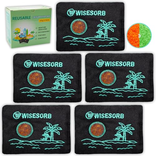 Wisesorb 100g x 5 Rechargeable Silica Gel Packs for Storage