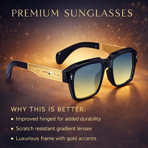 Image of Bagan Sunglasses UV Protected Driving Pilot Gradient Square Plastic Body for Men and Women