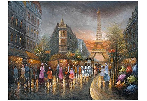 gannline relics Paris Evening Busy Streets 13"X19" inches Color Poster Print