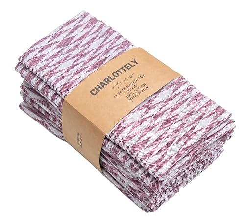 Servilletas de Tela Jacquard Pack 12 Algodón 20x20 pulg miniatura 1