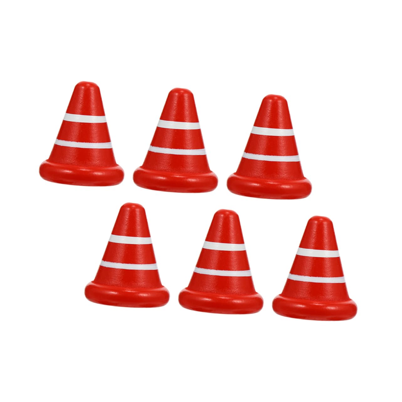 Garneck Educational Road Cones Set for Boys and Girls 6 Small Traffic Toys Realistic Design Material for Driving Practice
