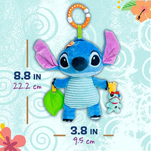 KIDS PREFERRED Disney Baby Lilo & Stitch - Stitch On The Go Activity Toy 12 Inches, Blue - Image 5