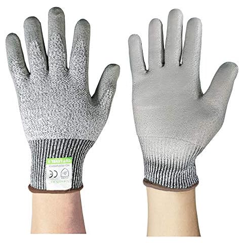 Cut Resistant Gloves Size 10/XL - CE EN388 Certified, PPE Level 5 Protection, Anti-Slash Safety Gloves for Kitchen, Garden and Work Site from Ever Oasis Cover