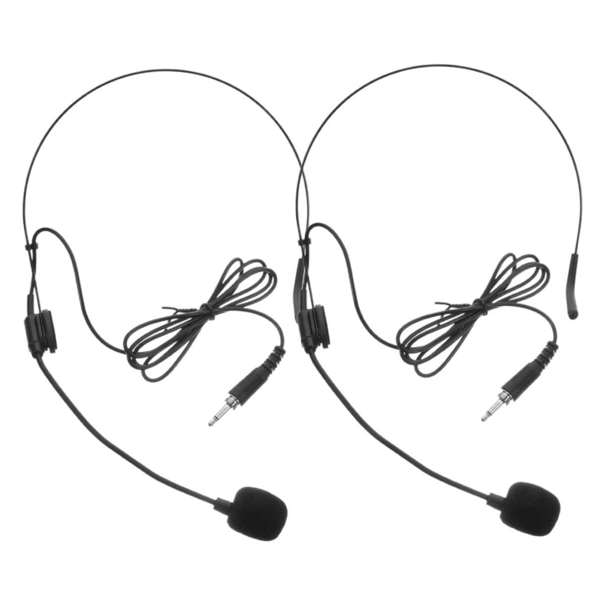 Generic 2pcs Headset Microphone Boom Comfortable Over-ear Design for Lectures Presentations and Voice Amplification