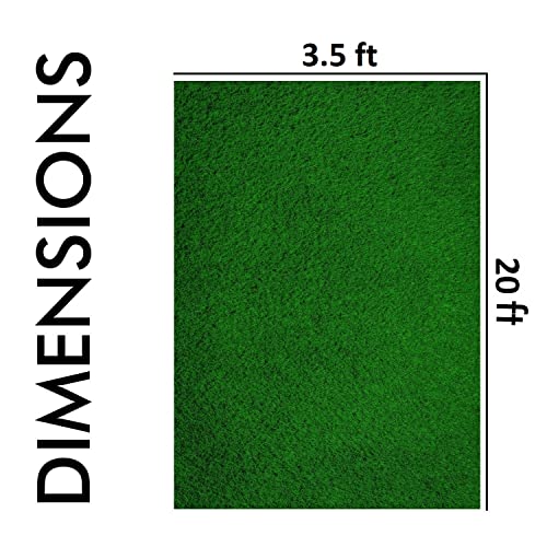 Image of Yellow Weaves Polypropylene 45 Mm High Density Artificial Grass Carpet Mat for Balcony, Lawn, Door(3.5 X 20 Feet), Green