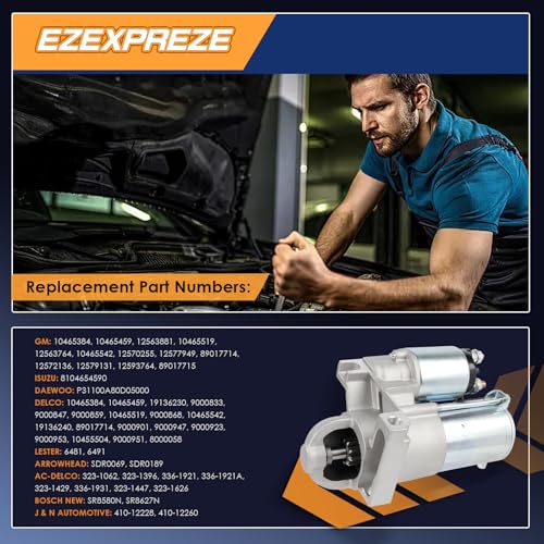 Image of Ezexpreze Starter New for 99-03 Chevrolet S10 2.2L, 97-05 Malibu 3.1L, 00-05 Impala 3.4L, 97-01 Lumina 3.1L, 99-03 GMC Sonoma 2.2L, 01-05 Pontiac Aztek Grand Prix Am 3.4L, 97-05 Buick Century
