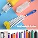 15Pcs Food Grade Multipurpose Bottle Brushes for Cleaning,Cleaner Brush,Include Straw Brush|Bottle Brush|Blind Duster|Pipe Cleaner,Small,Long,Soft,Stiff Kit for Baby Bottle,Nipple,Tube,Jar,Bird Feeder