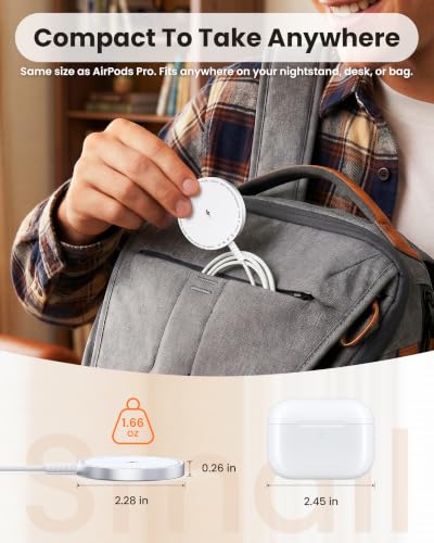 MagSafe Charger [Apple MFi Certified] for iPhone 17/16/15/14/13/12 & Airpods, 15W Fast Magnetic Wireless Charging Pad with 20W USB-C Adapter, Strong Magnetic, 5FT Cable,Ideas for Home Office & Travel - image 6