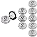 SOAIY® Lot de 10 Spot Lampe LED Éclairage de Nuit Autocollant Alimenté par 3 Piles/Batteries pour Penderie/Placard/Étagère/Entrée/Cuisine/Passage