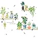 aloiness Etiqueta de la Pared Planta en Maceta Vinilos Decorativas pared de Sala de Estar de Dormitorio Adhesivo de Pared Autoadhesivo Extraíble