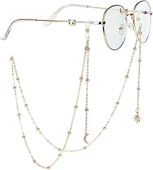 アクセサリー END EYEGLASSES HOLDER CHAIN NECKLACE ChainsProMax Men's Long Eyeglass Chain Necklace with Ends