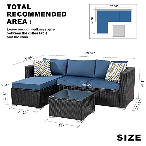 Walsunny-Outdoor-Furniture-Patio-SetsLow-Back-All-Weather-Small-Rattan-Sectional-Sofa-with-Tea-TableWashable-Couch-CushionsUpgrade-WickerBlack-Rattan-3-Piece-Aegean-Blue Walsunny-Outdoor-Furniture-Patio-SetsLow-Back-All-Weather-Small-Rattan-Sectional-Sofa-with-Tea-TableWashable-Couch-CushionsUpgrade-WickerBlack-Rattan-3-Piece-Aegean-Blue