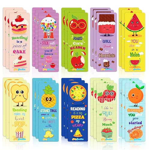 SillySmellies Large Sized Scratch and Sniff Scented Bookmarks 10 Styles Fun Smelly Bookmarks for Kids Teachers Reading Rewards Classroom Incentives & Party Favors (Starter Pack 30 Pieces)