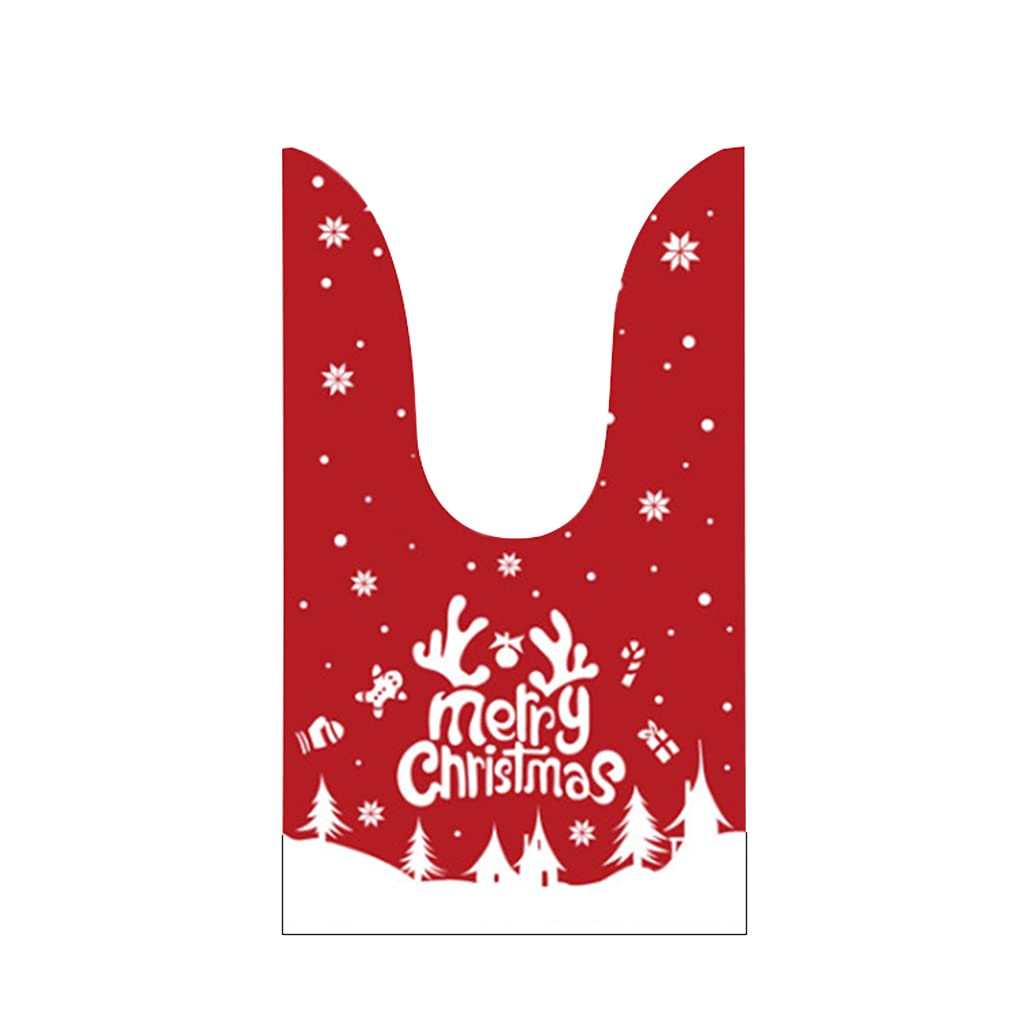 Buxuaaaa Snow Carnival 100Pack Holiday Candy Gift Bags Cute Long Ear Bags Cookie Candies Storage Pouch Bag
