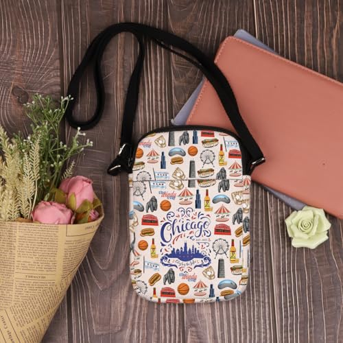 Lywjyb Birdgot Chicago Travel Souvenirs Crossbody Bag Chicago Lover Gift Chicago City Themed Gift Chicago Vacation Gift3