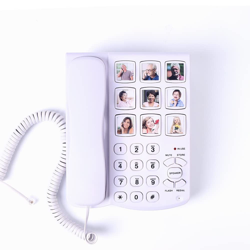 Buy Dododuck Corded Big Button Phone for Seniors, Configurable Picture