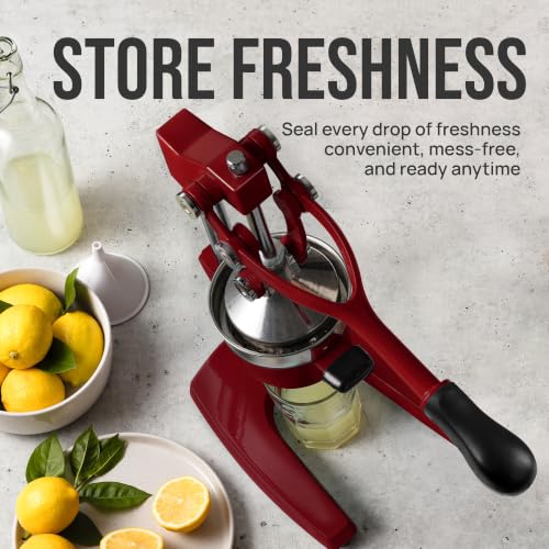 Image of Zulay Kitchen Cast Iron Juicer - Heavy Duty Manual Juicer with Detachable Strainers for Easy Cleaning, Orange Juice Press for Citrus Fruits, Perfect for Bartenders, Juice Lovers & Health Enthusiasts