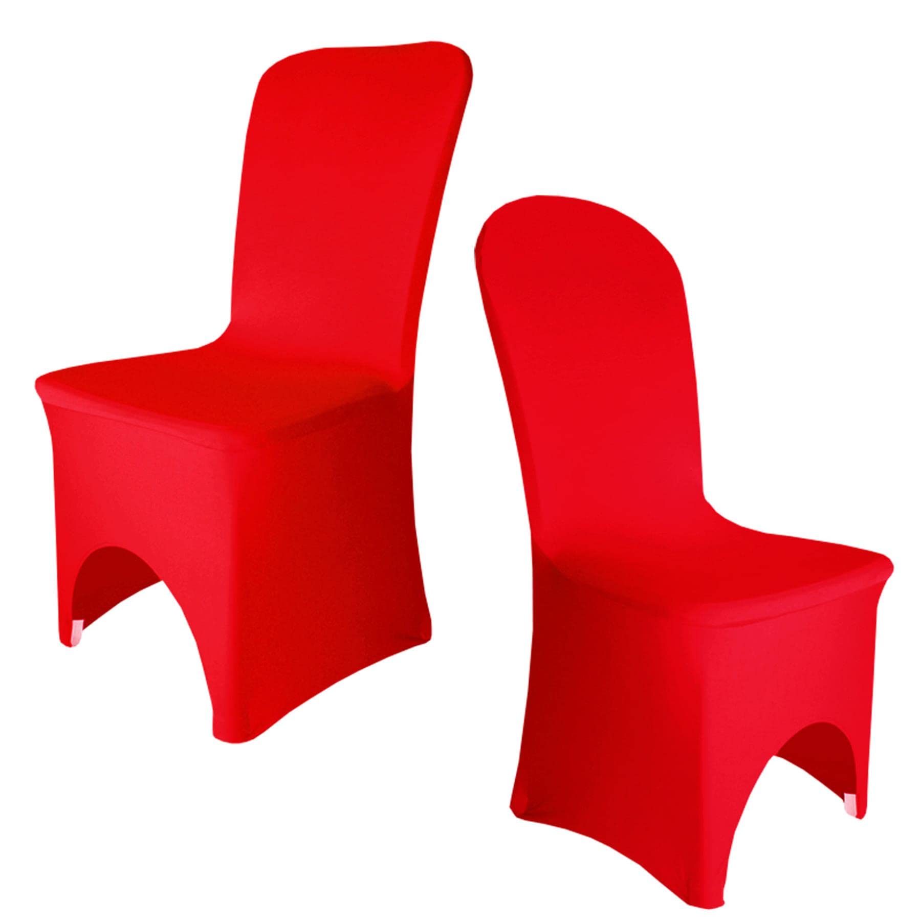 Elegant Event Essentials – 6 Pcs - Spandex Chair Covers - Polyester Spandex Elastic Protective Slipcovers - Removable - Washable - For Wedding Decor, Events, Christmas, Parties & Banquets - Red