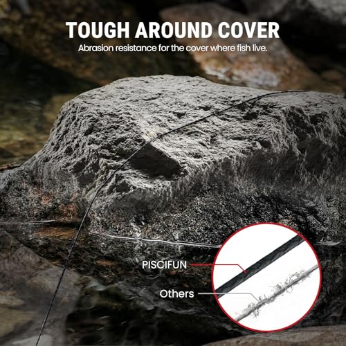 Image of Piscifun Onyx Braided Fishing Line, Superline Abrasion Resistant Braided Lines, Zero Stretch Super Strong, Low Memory, Fast Water Cutting PE Fishing Lines, 6lb-150lb