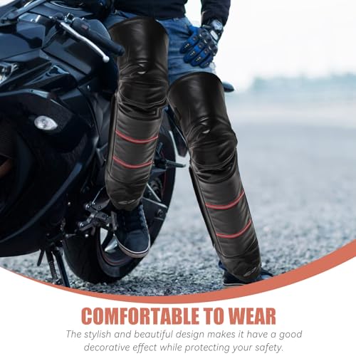 Protectores térmicos rodillas motocicleta con tiras reflectantes nocturnas para invierno 3
