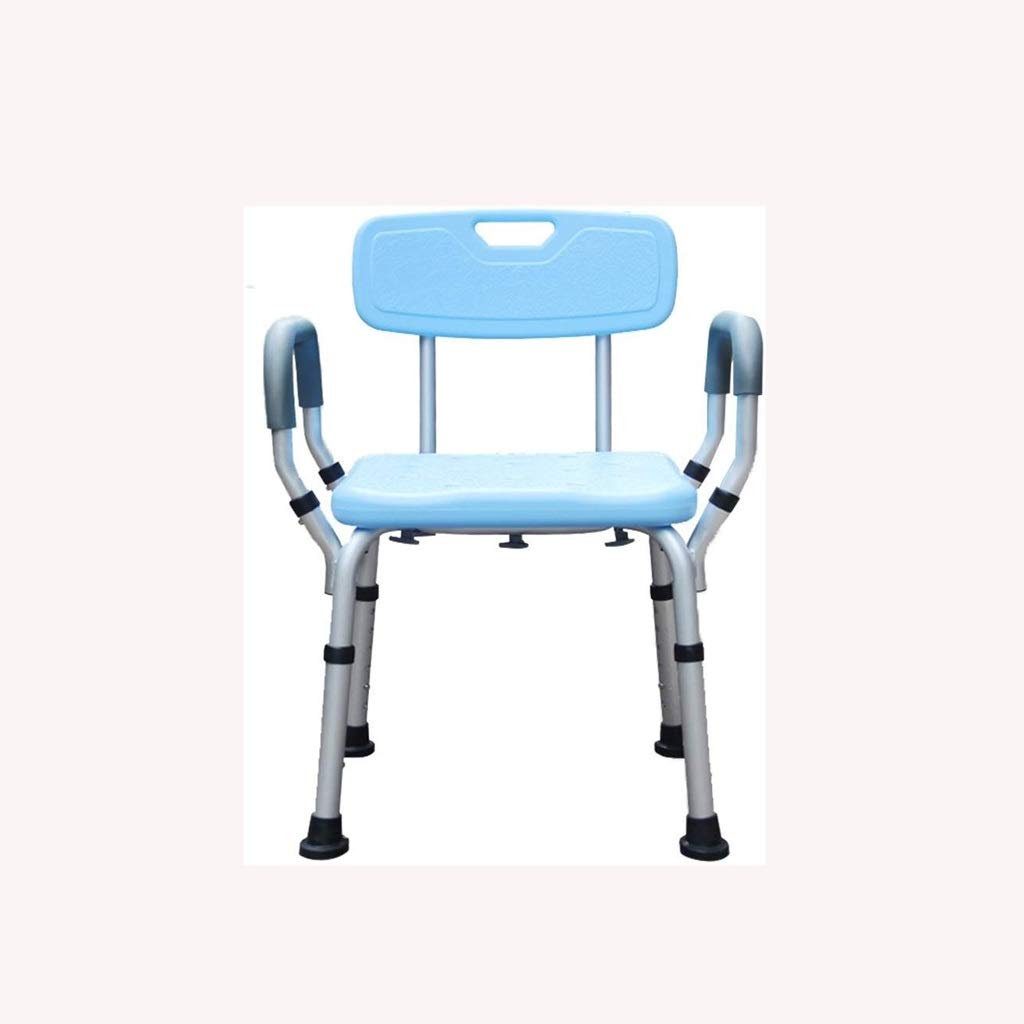 Chaise de douche antidérapante réglable en hauteur avec barre de maintien