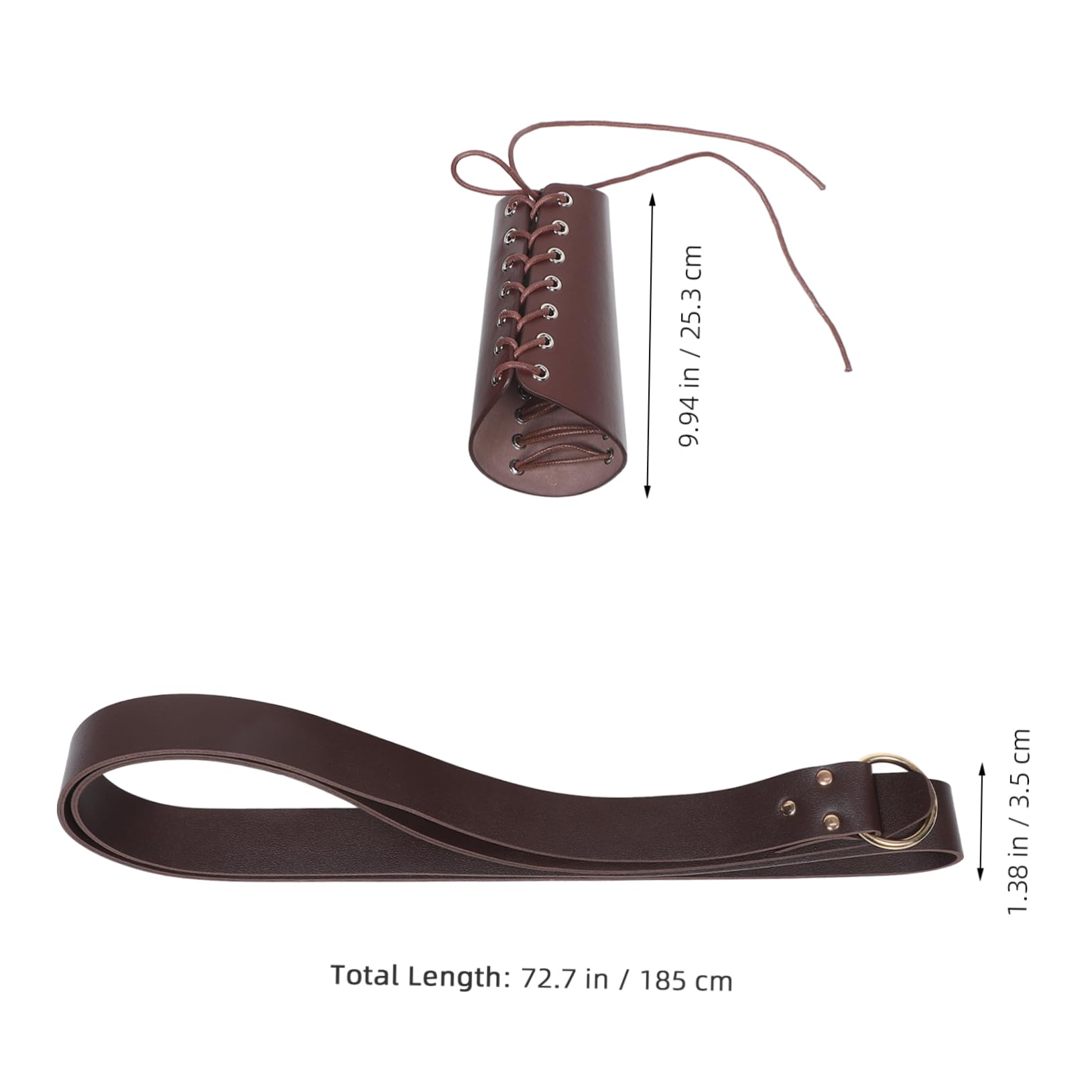 Abaodam 1 Set Men Vintage Waist Belt and Arm Guards Kit Wristbands for Renaissance Costume Accessories Retro Style for Festivals and Outdoor Events