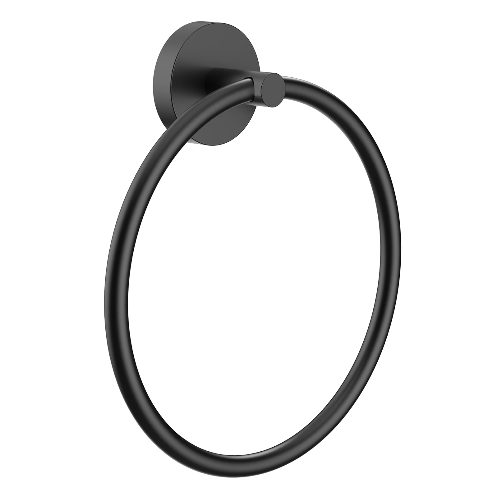 Hand Towel Holder Screw-in Matte Black Towel Ring for Bathroom Wall Stainless Steel Round Towel Hanger for Bathroom Hardware Accessories